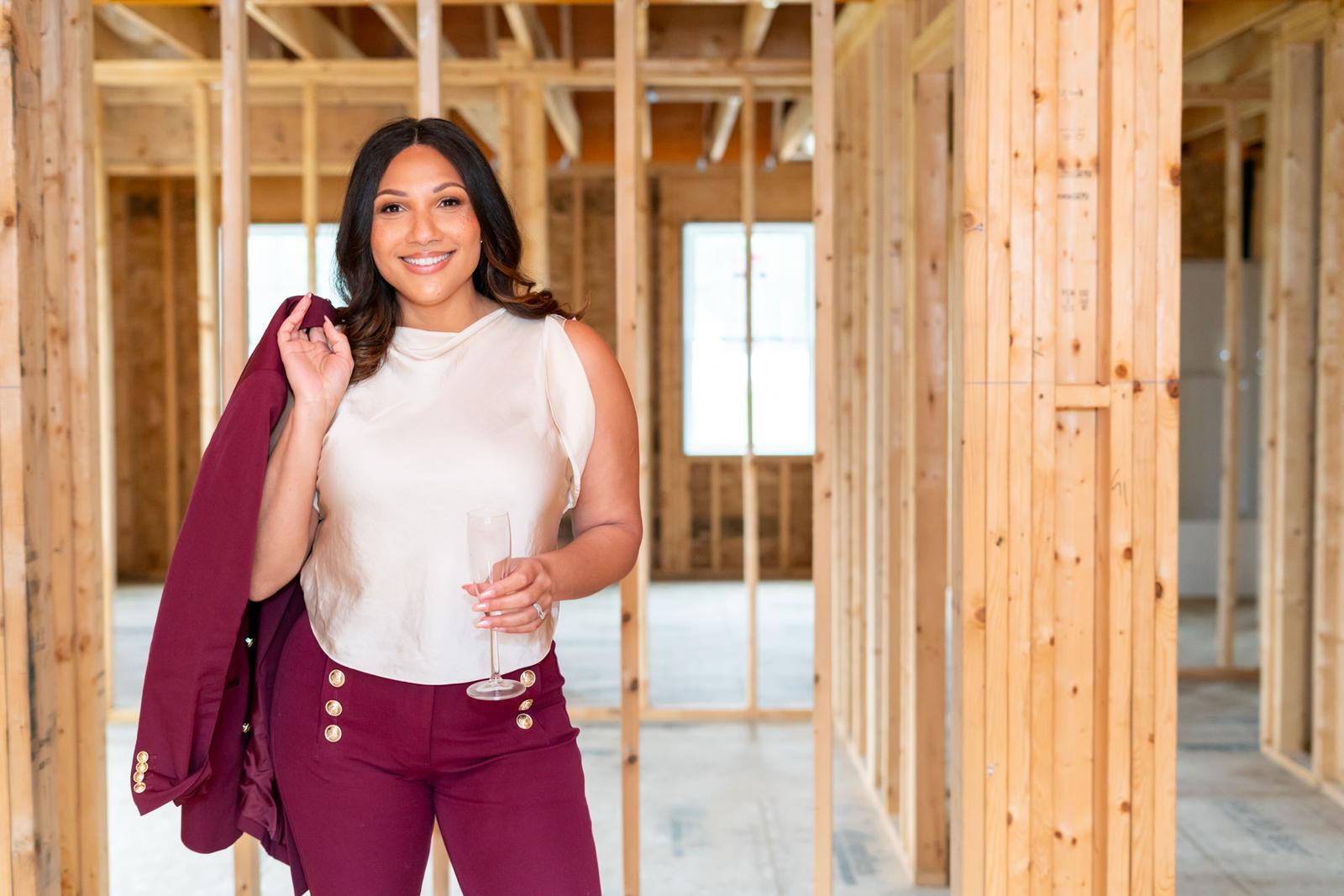 Lucy Cordero at a new construction walkthrough
